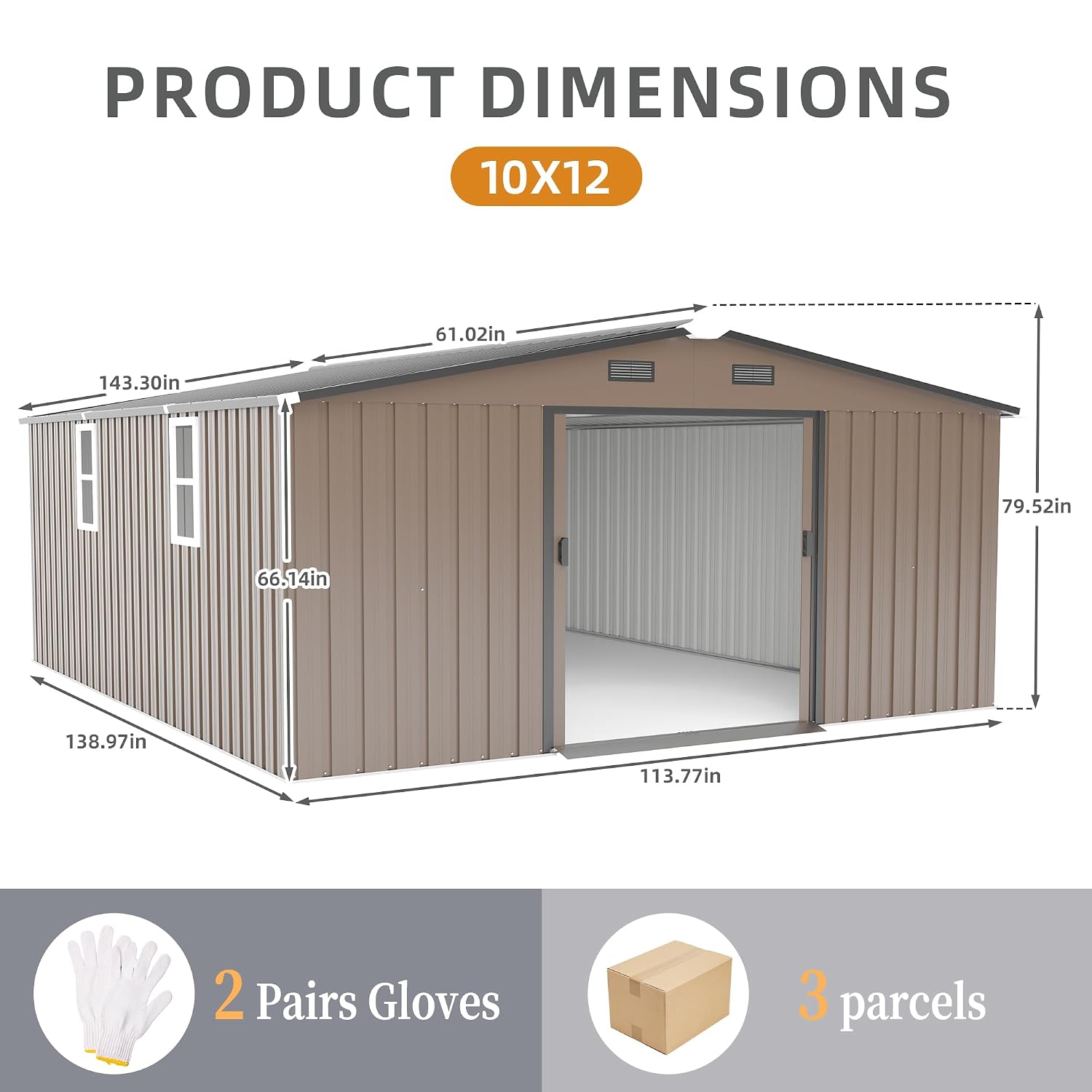 10x12 FT Outdoor Storage Shed, - Garden Tools review and price