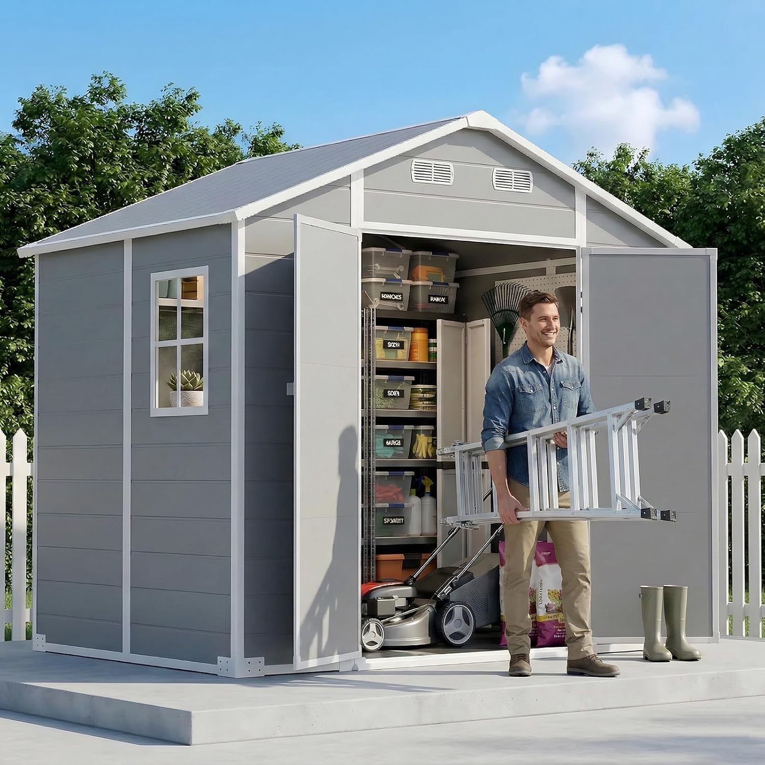 8x6 FT Outdoor Storage Shed wi - Garden Tools review and price