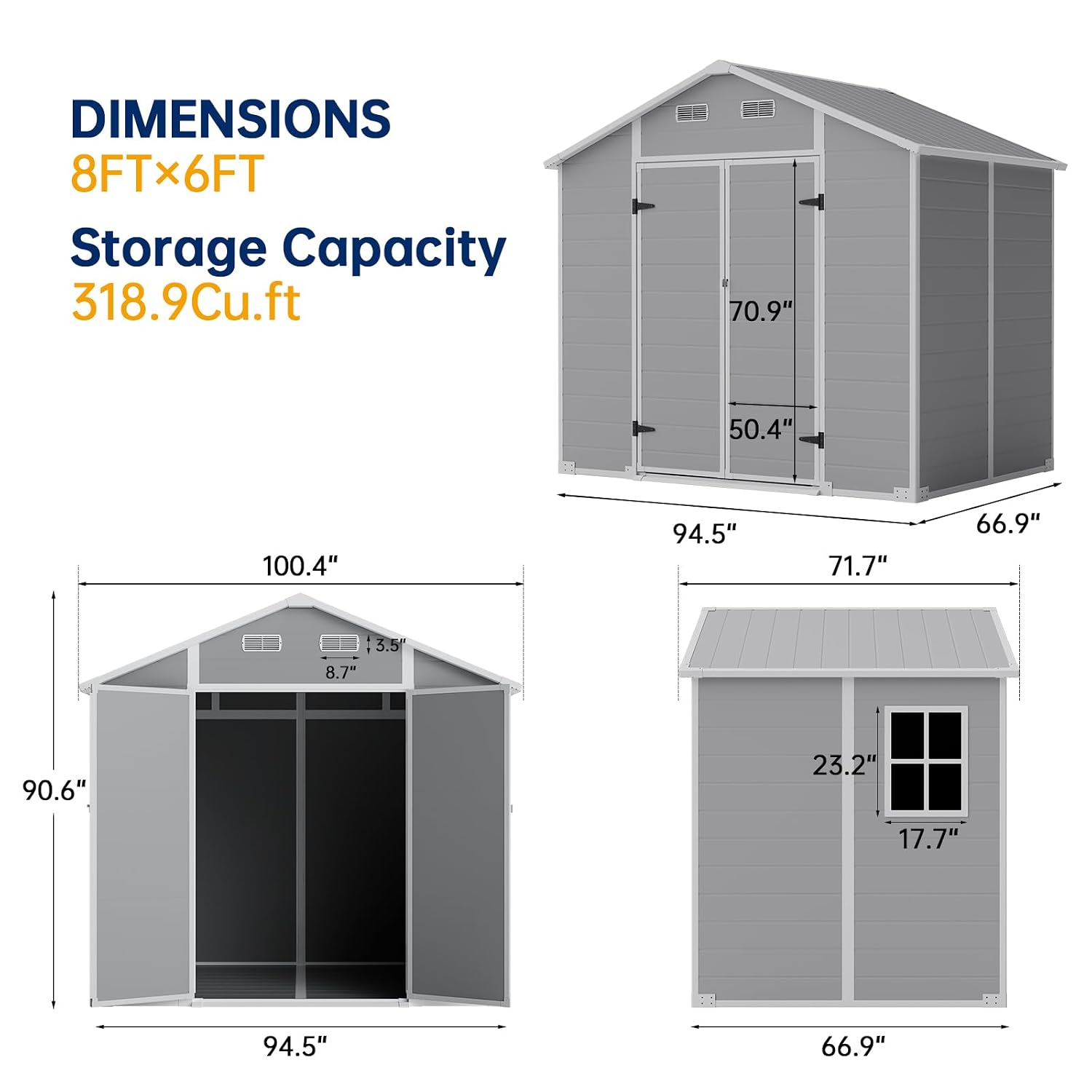 8x6 FT Outdoor Storage Shed wi - Garden Tools review and price