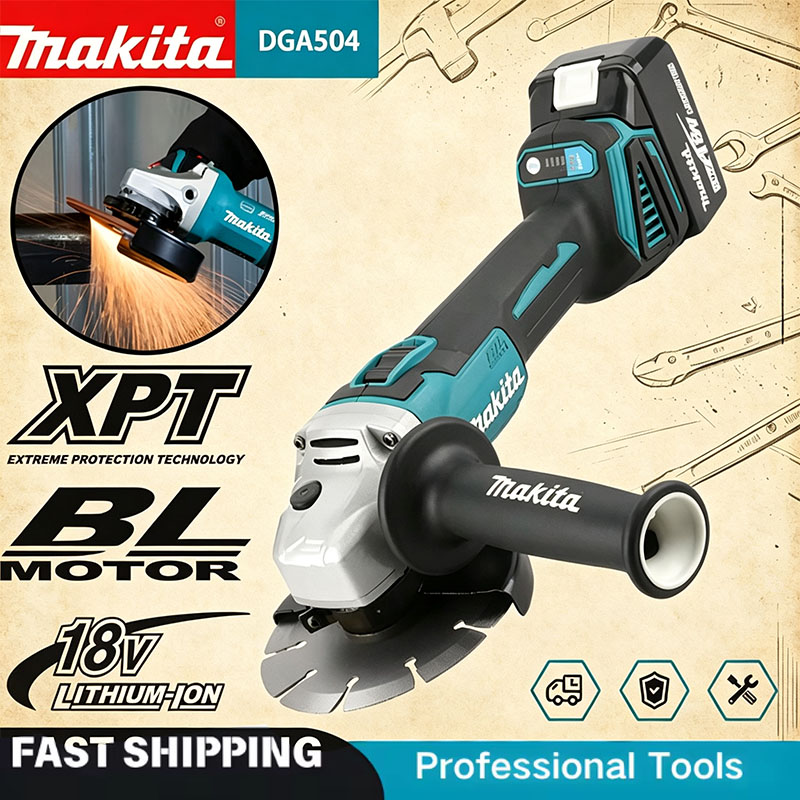 Makita DGA504 18V 6.0Ah 125mm  - Brushless Angle Grinder Battery Powered review and price
