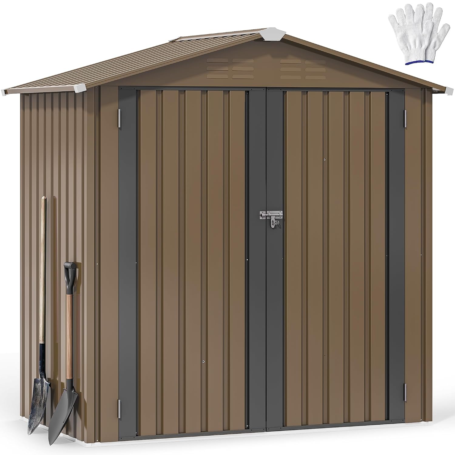 6x4ft Metal Outdoor Storage Sh - Garden Tools review and price