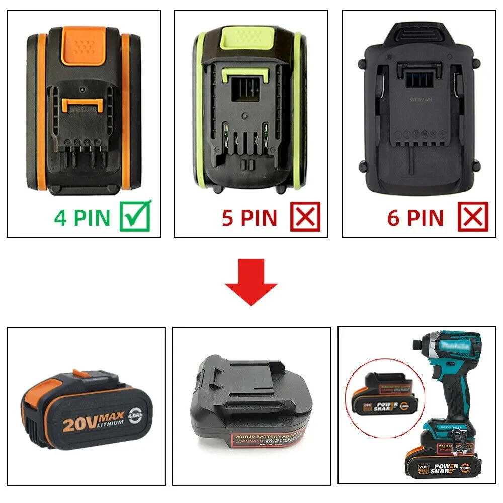 Converter Battery Adapter For  - Brushless Cordless Electric Drill 18V review and price
