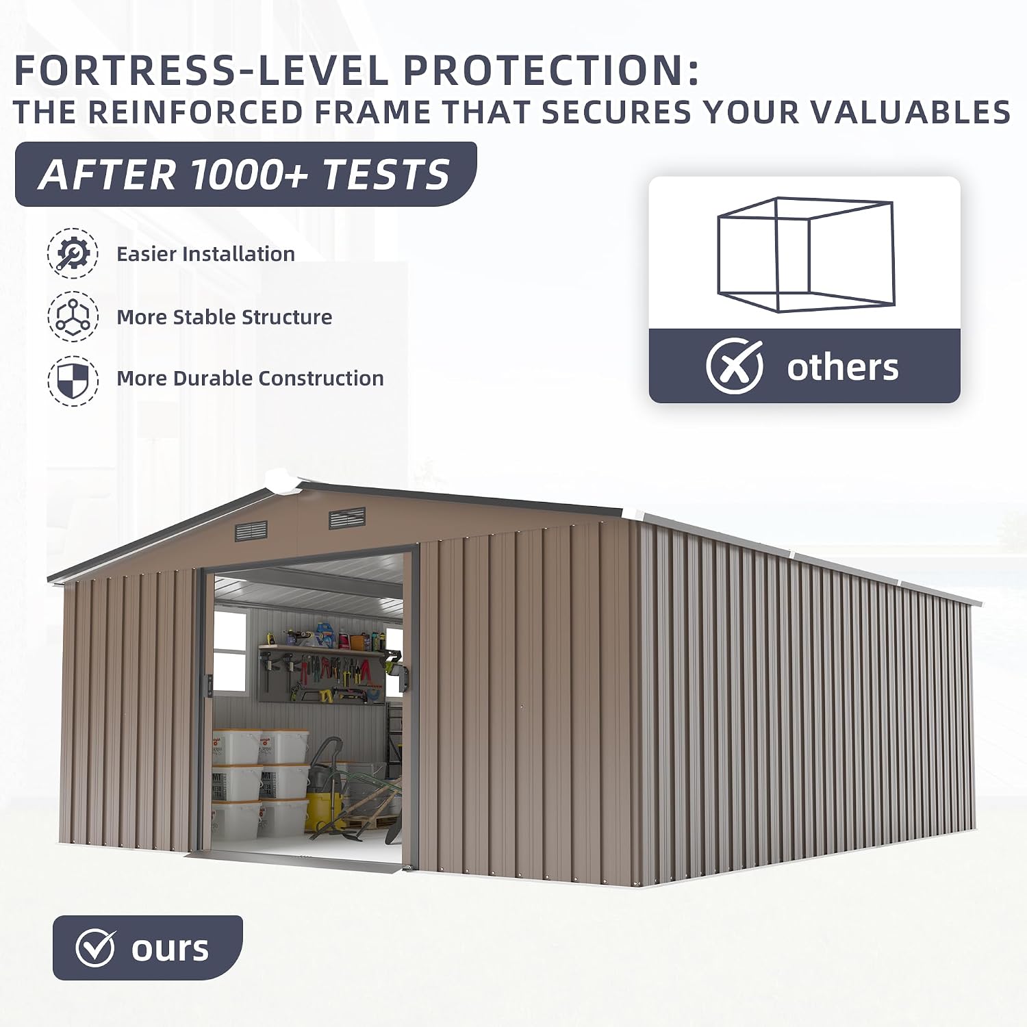 10x12 FT Outdoor Metal Storage - Garden Tools review and price