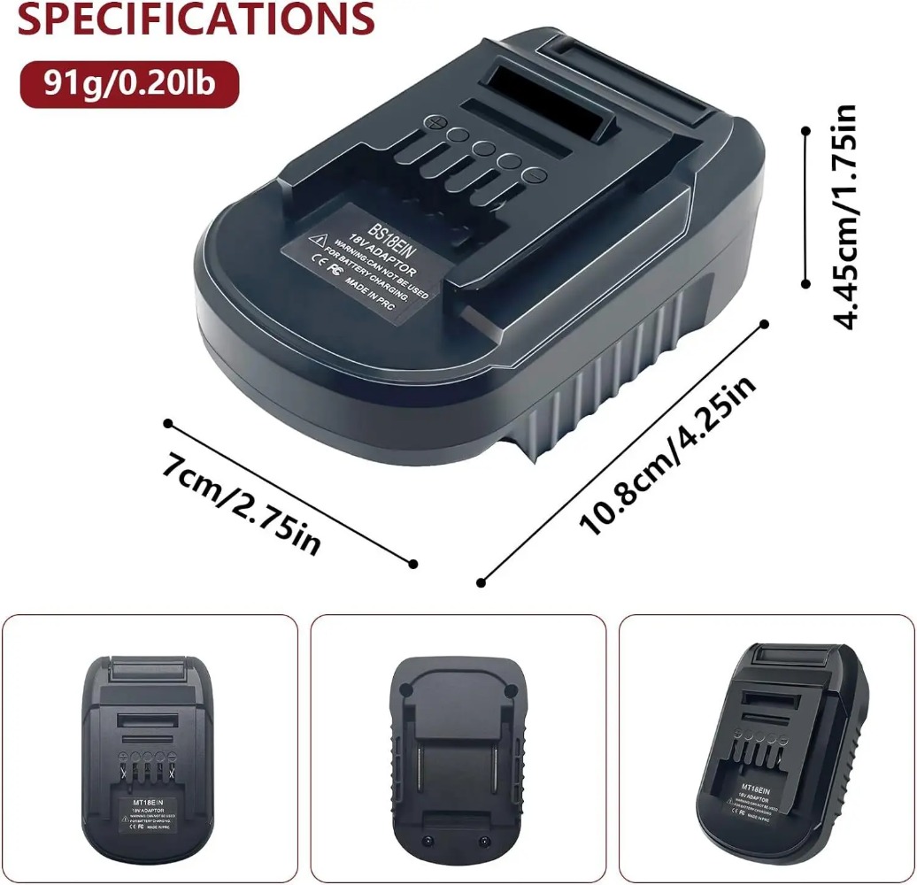 BS18EIN Battery Adapter for Bo - Brushless Cordless Electric Drill 18V review and price