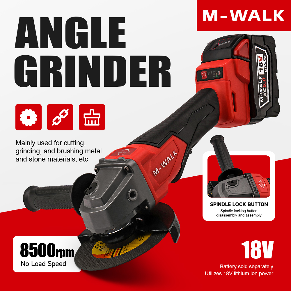 M-WALK 8500RPM High Speed Brus - Brushless Angle Grinder Battery Powered review and price