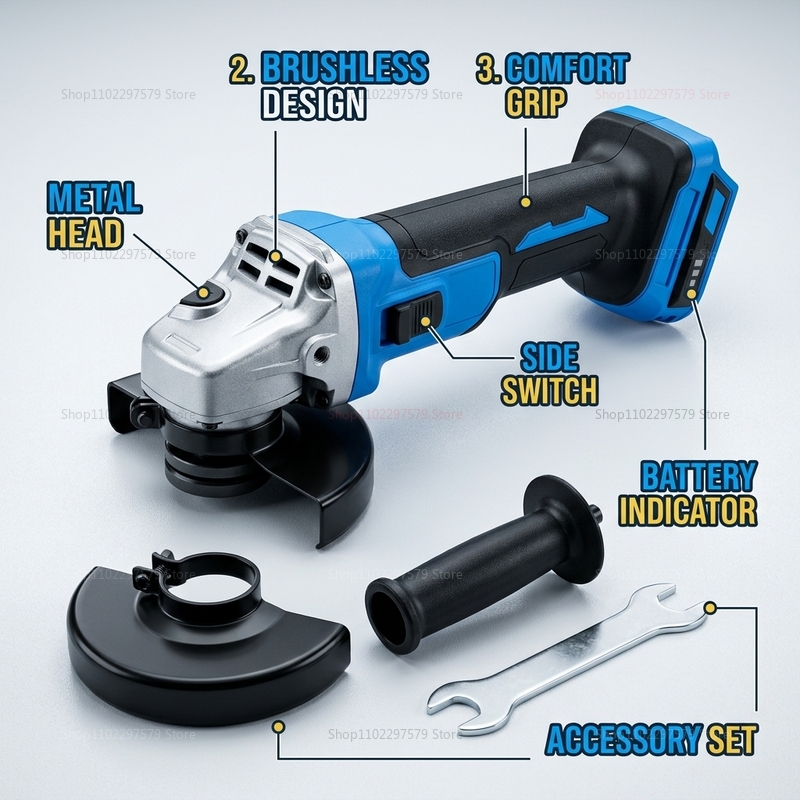 Cordless Brushless Angle Grind - Brushless Angle Grinder Battery Powered review and price
