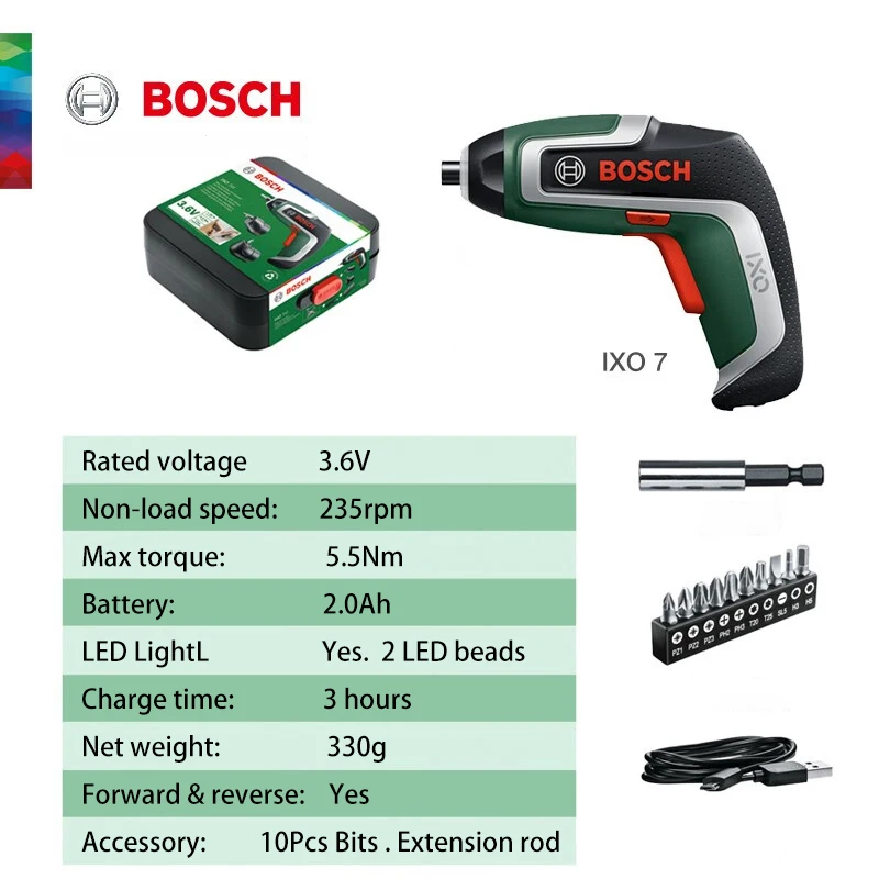 Bosch IXO7 Multi-Function Powe - Electric Screwdriver Rechargeable Usb review and price