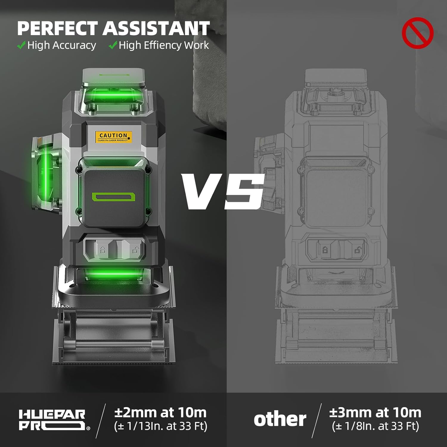 Huepar Professional 4D Cross L - Laser Level 16 Lines 4D Green review and price