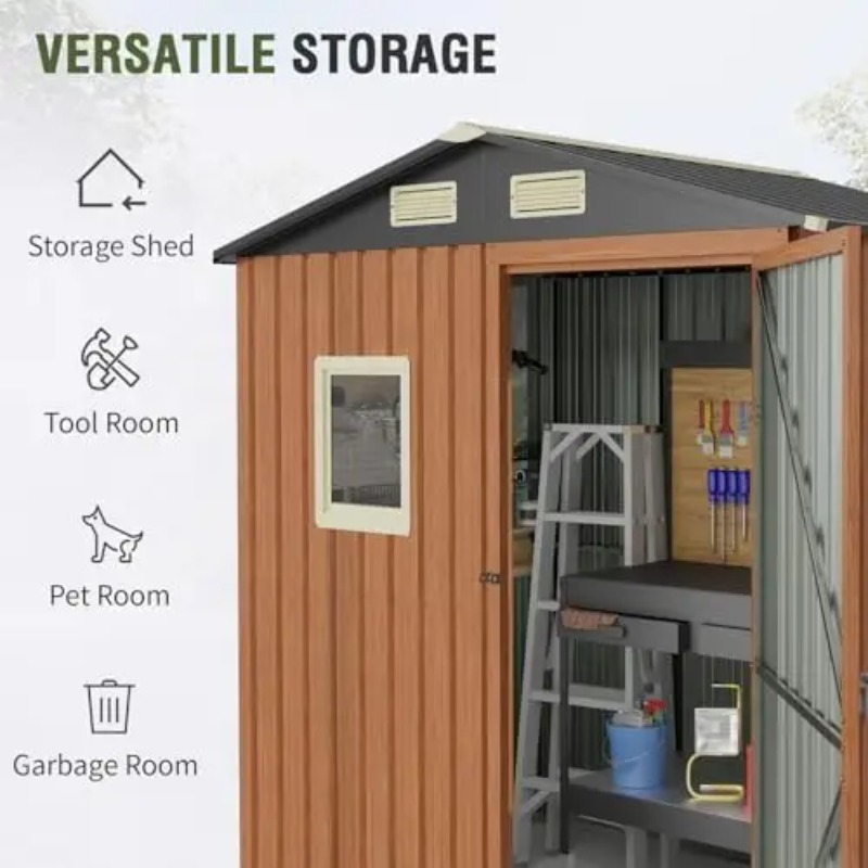 Outdoor Storage Shed 6x4 Ft, L - Garden Tools review and price